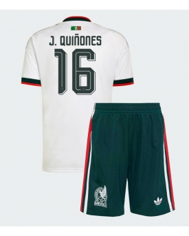 Billige Fotballdrakt Mexico Julian Quinones #16 Replika Bortedraktsett Barn VM 2026 Kortermet (med bukser)
